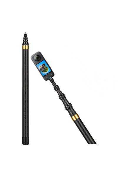 AZT 3mt 300cm Carbon Fiber Görünmez Hayalet Çubuk Invisible Stick Insta360 X2...
