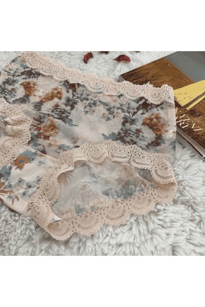 Elaram Women's Lace Floral Pattern Comfortable Panties
