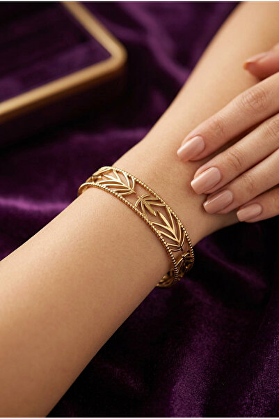 Begondio Minimalist Italian Style Laser Engraved Women's Cuff Bracelet