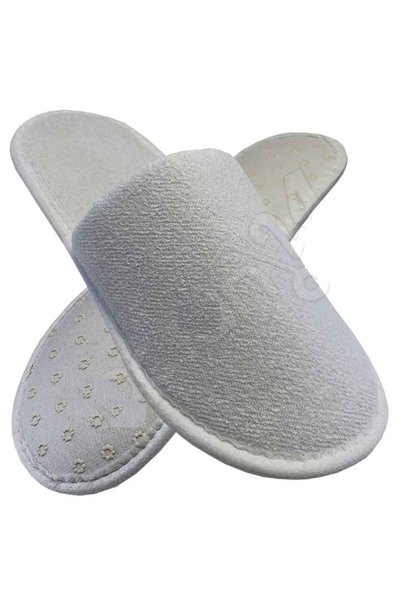 PRİVATE 200 Pairs Double Layer Thick Cotton Towel Slippers Non-Slip Sole Hotel Slippers High Quality