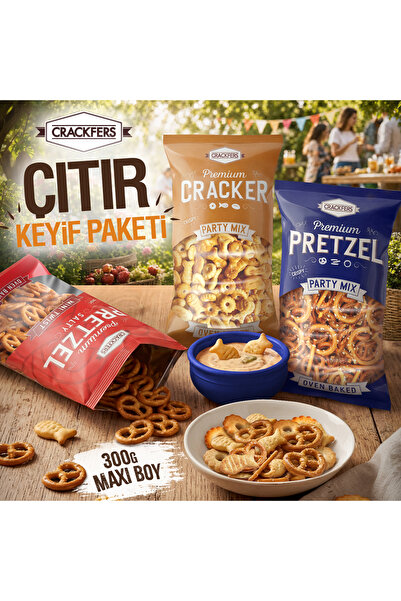 Crackfers Çıtır Keyif Paketi Party Mix 3 x 300 gr (900 gr)