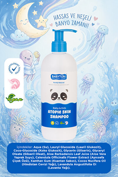 BABYTON Doğal Atopik Cilt Saç Ve Vücut Şampuanı 400 ml