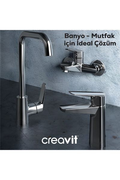 Creavit Bevel Krom Lavabo Bataryası BV1500