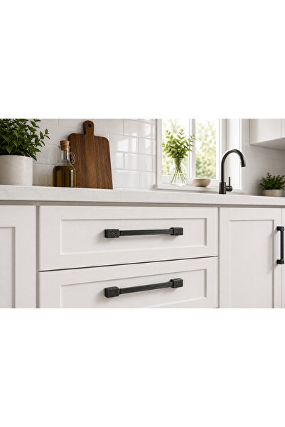 Haskan Yağız Kulp 160mm/192mm Mat Antrasit. Dolap, Çekmece ve Mobilya için