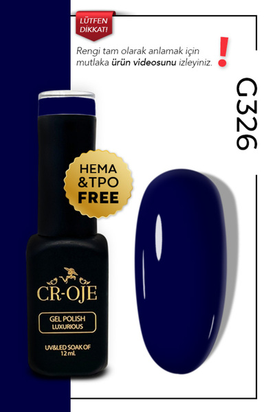 CROJE KALICI OJE Kalıcı Oje Lacivert - G326 (12 ML.)