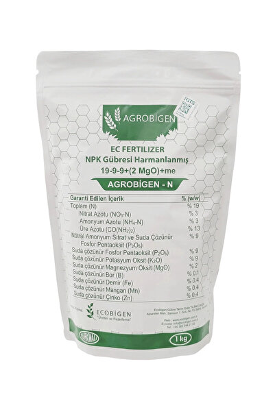 AGROBİGEN N 19-9-9 2mgo Me 1 kg