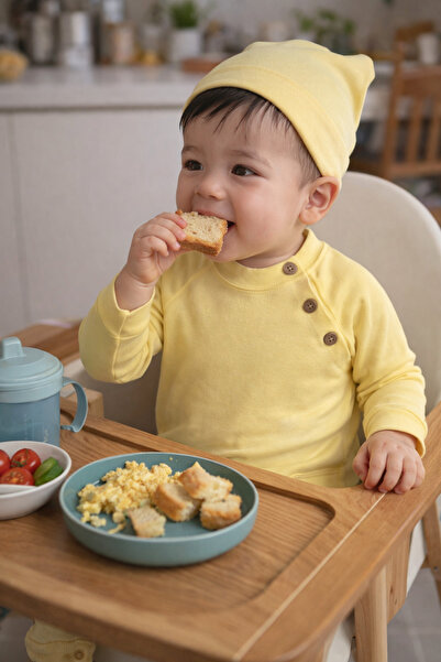 Babyhola Baby Girl and Boy Jumpsuit Beanie Set 100% Cotton Collar Buttoned In...