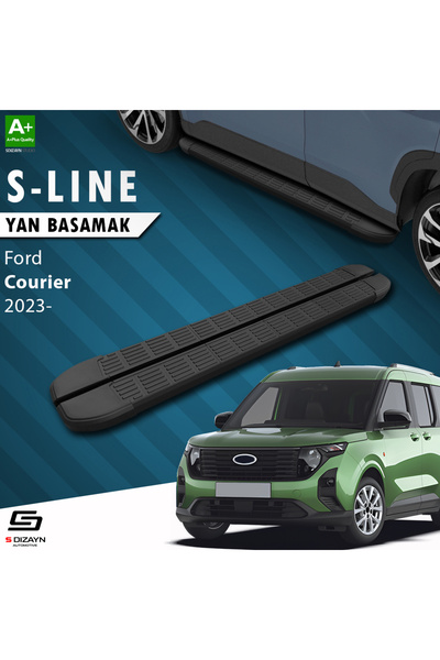 S Dizayn Ford Courier 2 S-Line Siyah Yan Basamak 183 Cm 2023 Üzeri A+ Kalite ...