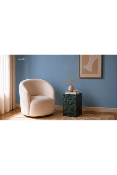 MIARIK DESIGN Yesil Mermer 2li Yan Sehpa