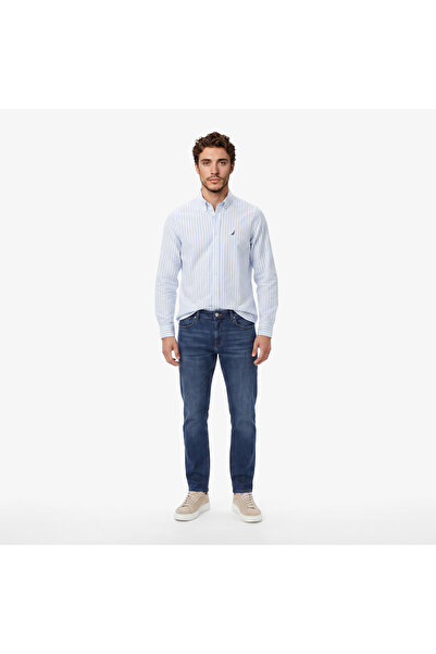 Nautica Erkek Mavi Slim Fit Denim Pantolon