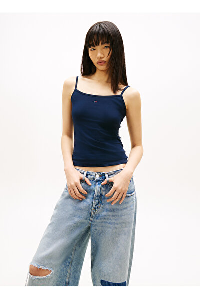 Tommy Jeans Lacivert Kadın T-Shirt TJW ESSENTIAL STRAP TOP EXT