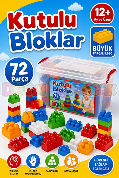 Doğan Oyuncak Dünyası Kutulu Bloklar No 2 (72 Parça) - Oyuncak Oyuncaklar - O...