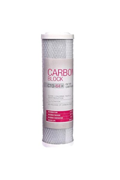 SULOOK Watermanya 10'' Cto Coconut Bazlı Blok Aktif Karbon Su Arıtma Filtresi...
