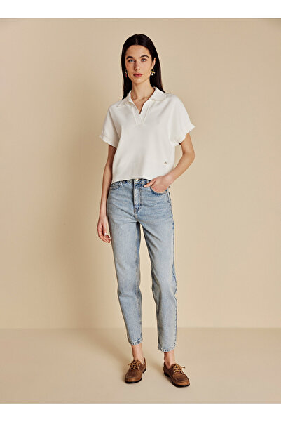 BROOKS BROTHERS Açık Mavi Kadın Denim Pantolon BBSS26FDP002