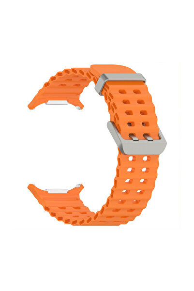 Tagomoon Samsung Galaxy Watch Ultra 47mm Ile Uyumlu Kordon Dalgalı Delikli Me...