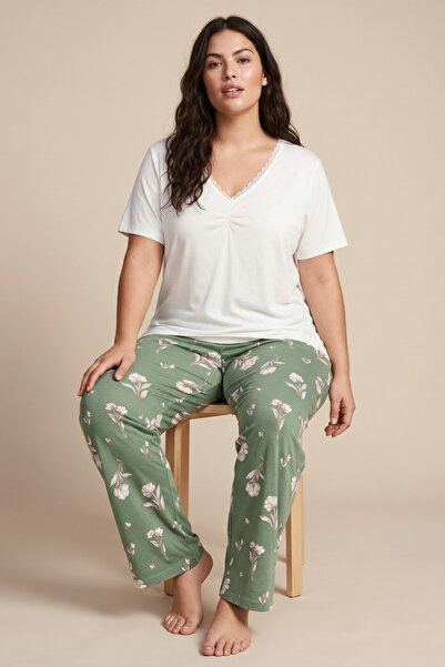 Siyah İnci Γυναικεία Πιτζάμα Plus Size "Siyah Inci" NINA