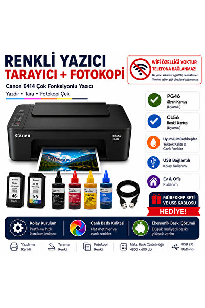 CANONİX Dolan Kartuşlu-usb-Yazıcılar-Renkli Yazıcı-Tarayıcı Fotokopi