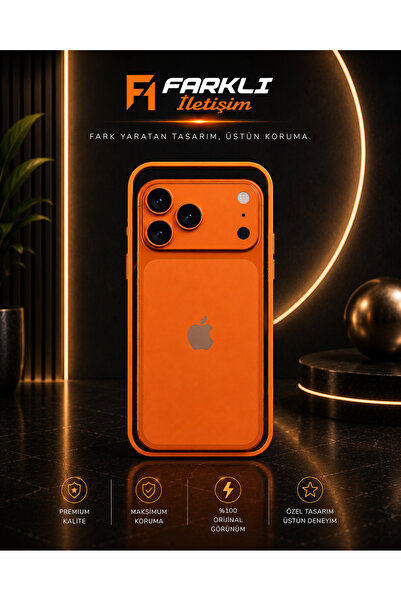FARKLI İLETİŞİM İPHONE 14 PRO MAX UYUMLU 17 PRO GÖRÜNÜM DÖNÜŞÜM SETİ ARKA KAP...