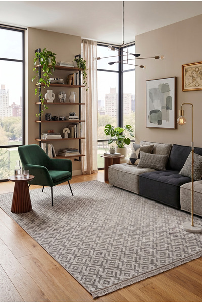 Valery Home Arya Vl Çift Taraflı , katlanabilir , yıkanabilir , yüksek Kalite Pamuk Salon , oturma Odası , balko