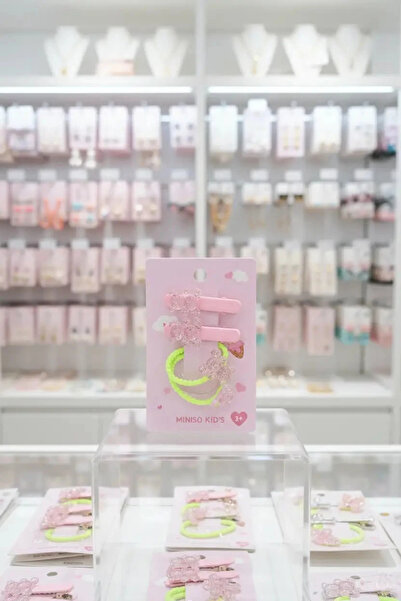 Miniso Lisanslı Eğlence Serisi Ayıcık Figürlü 4'lü Saç Toka Seti – Çocuklar İ...