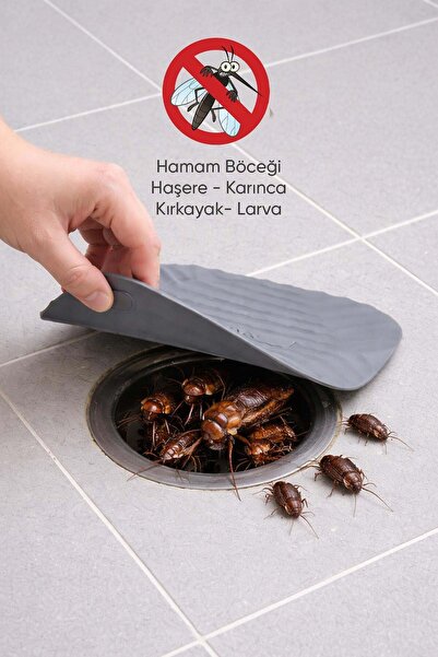 omilife Gri Kare Kötü Koku Önleyici Gider Kapağı – Silikon Banyo Mutfak Balkon Lavabo Tıpası