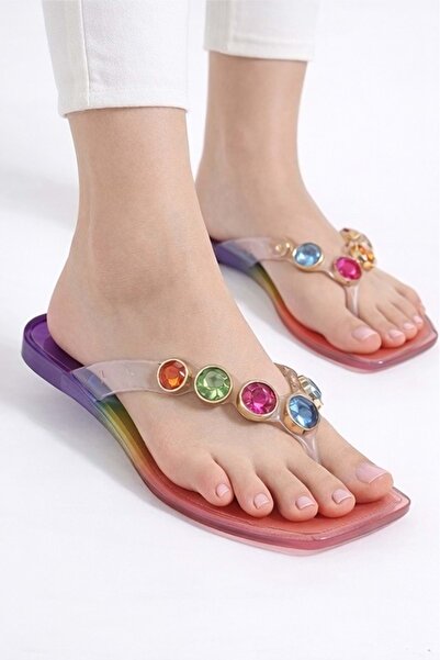 Kristal En-J9001 Women's Summer Flip Flops Non-Slip Sole Beach Pool Sea Slippers