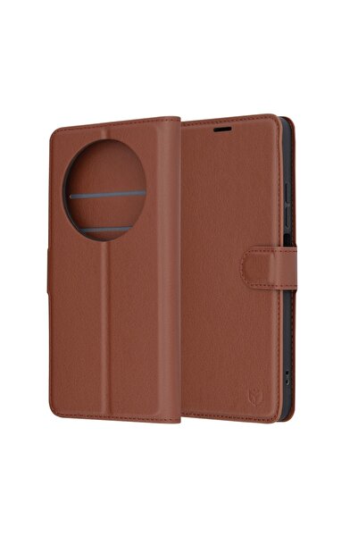 Techsuit Husă pentru Xiaomi Redmi 14C / Poco C75 - Folio din piele - Maro