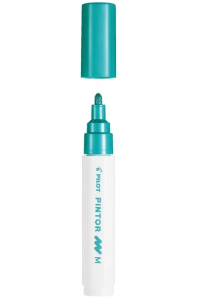 Pilot Marker cu vopsea metalizată, vârf rotund M 1.4 mm, verde