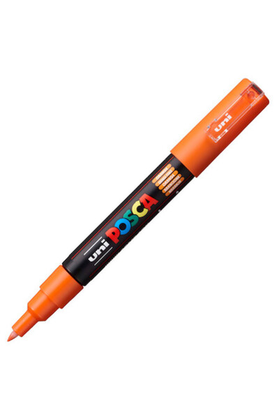 Uni Posca Marker Posca PC-5M, vârf mediu 1.8-2.5 mm, portocaliu fluorescent