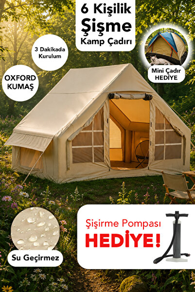 Fischer 6 Kişilik Çift Kapılı Çadır - Kolay Kurulum Su Geçirmez Kamp Outdoor ...