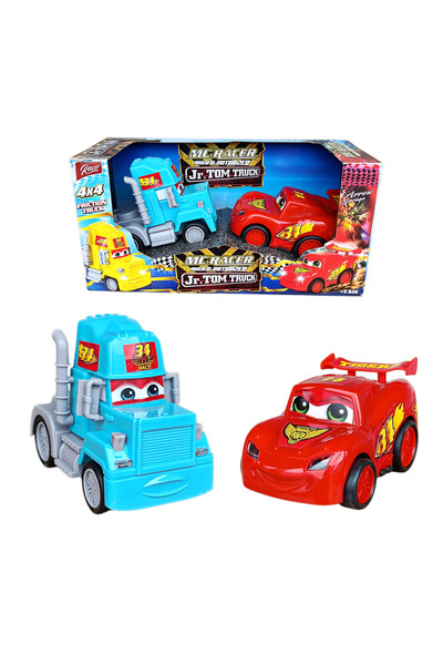 Brother Toys Kutulu Sürtmeli Kırılmaz Şimşek Mcqueen Oyuncak Araba Ve Tır 2'l...