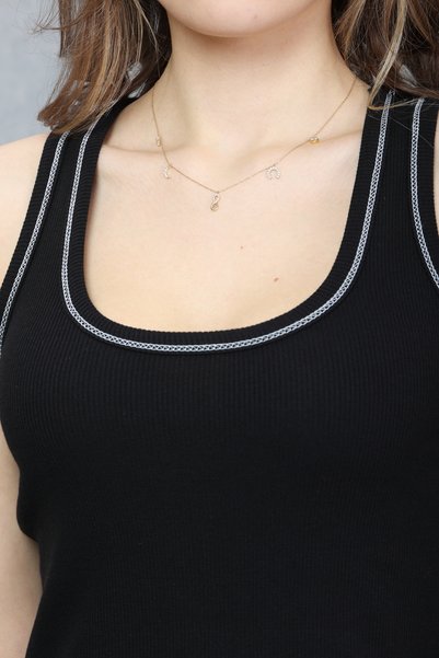 gamaro Women's Compact Combed Cotton Camisole Ribbed Tank Top Crop 95% Cotton 5% Elastane