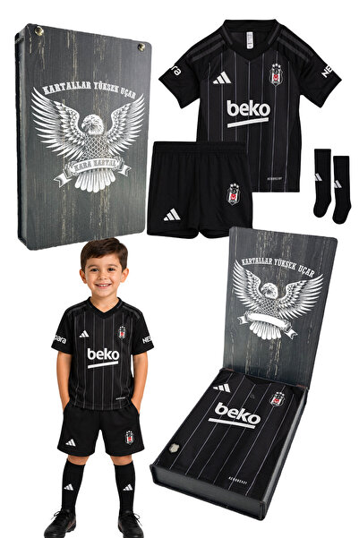 Beşiktaş Original Licensed Adidas Black Set Jersey with Laser Box Gift