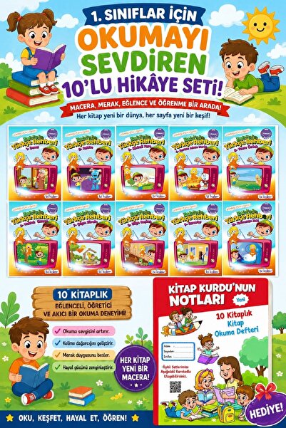 Ata Yayıncılık 1.Sınıflar İçin Okumayı Sevdiren 10 lu Hikaye Seti 13 (Kitap O...