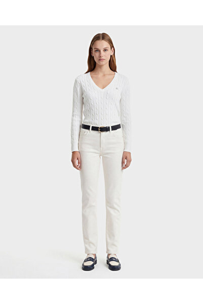 Gant Kadın Beyaz Regular Fit Jean