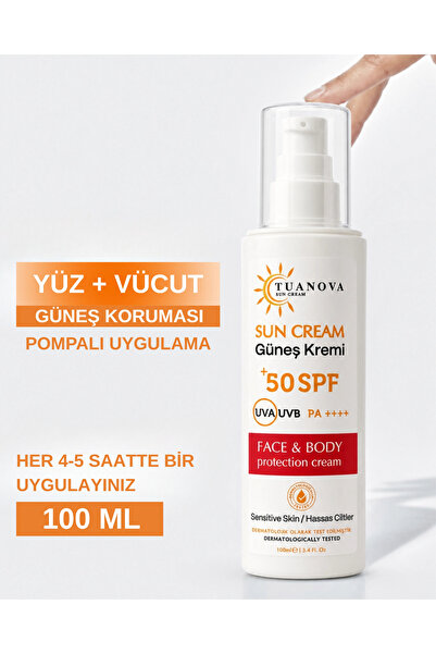 Dermatolog Onaylı Spf 50 Yüz Ve Vücut Koruma Leke Karşıtı Güneş Kremi 100 ml - Suya Dayanıklı