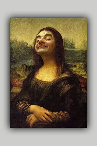 Luna Marissa Mr Bean Mona Lisa Poster - Çerçevesiz Duvar Posteri