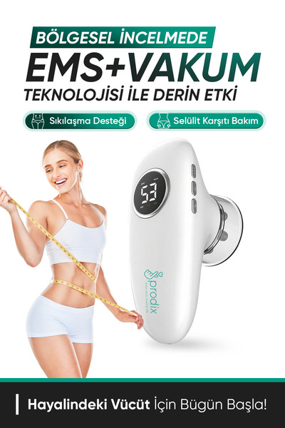 PRODİX Selülit Azaltıcı Cilt Sıkılaştırıcı Vakumlu Masaj Cihazı | Evde Bölges...