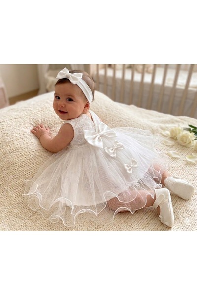 biyan collection Kız Bebek Mevlüt Takımı Gelinlik Abiye Elbise Bebek Doğum Ba...