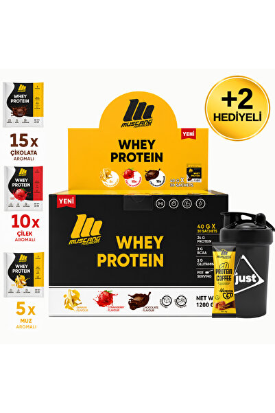 Mustang Nutrition مسحوق بروتين مصل اللبن 30 كيس 1200 جرام بنكهات متنوعة + شيك...