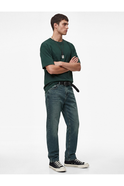 Koton Pamuklu Normal Bel Straight Fit Jean Pantolon - Mark Jean