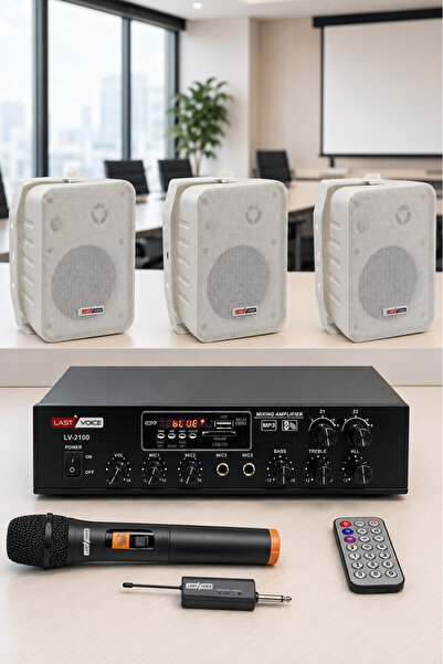 Lastvoice Large Plus Paket-2 Hoparlör Ve Anfi Anons Ses Sistemi Seti