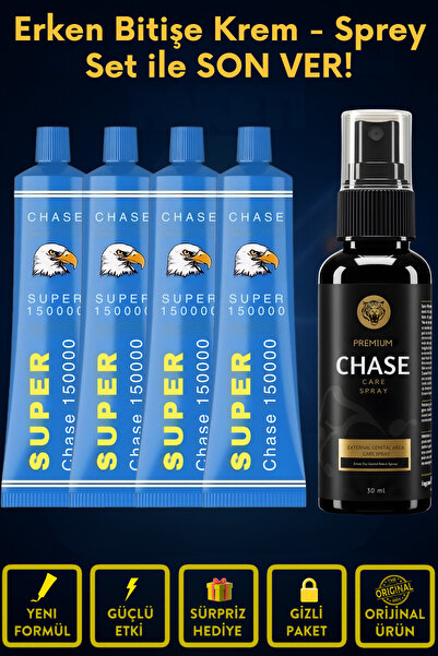Chase Premium Uzun Deneyim Sprey ve Krem 5'li Set