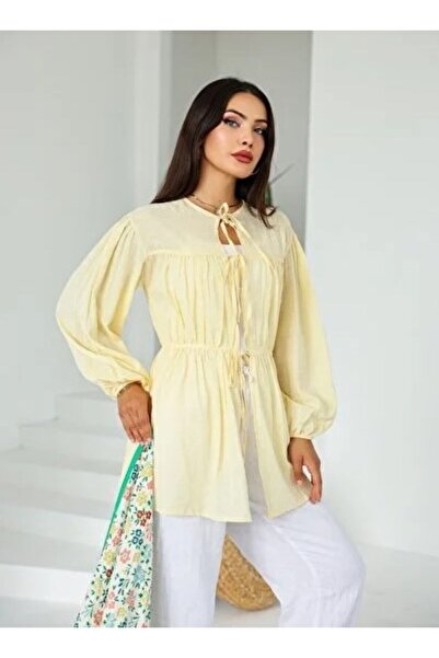 MODA SÇ KİMONA BAGLAMALI GÖMLEK 2338