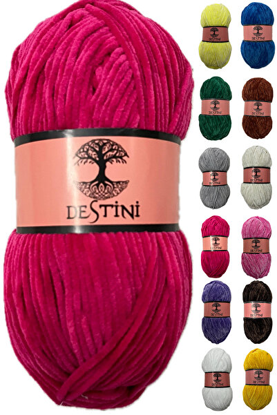 destini İnce Kadife İp 100 gr 200 Metre Amigurumi El Örgü İpi Ceket Yelek Bat...