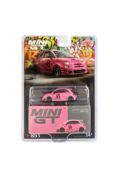 mini gt 1:64 أبارث 595 LB ووركس × آبا ووركس حزمة بلستر وردي نموذج سيارة مصبوب