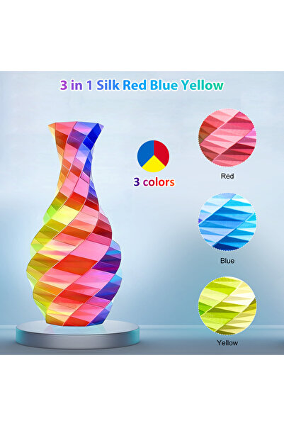 Choice Red Yellow Blue 250g Tricolor Silk PLA 3D Printer Filament, 1.75mm Mul...