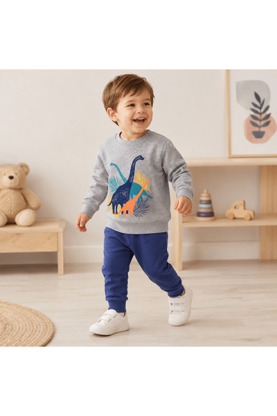 Kidohug Compleu baieti din bumbac, trening confortabil, 1-4 ani