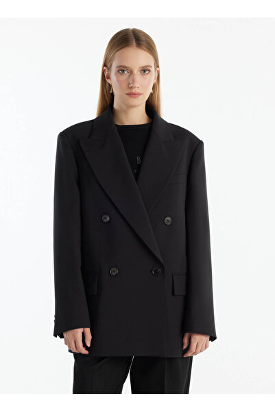 Ted Baker SİYAH YÜNLÜ OVERSİZE KRUVAZE BLAZER