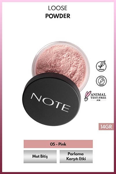 NOTE Loose Powder 05 Pink Makyaj Sabitleyici Matlaştırıcı Toz Pudra